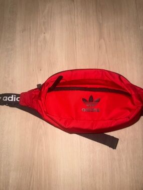 adidas Red Belt Bag with Branded Strap